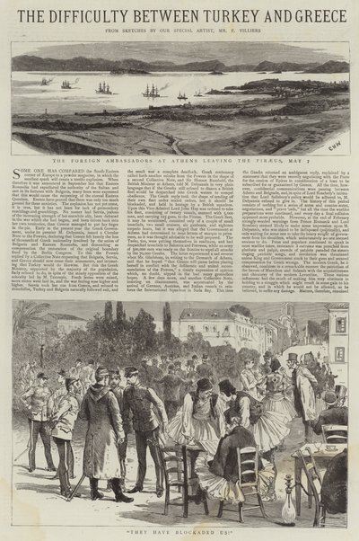 Het Conflict tussen Turkije en Griekenland door Charles William Wyllie